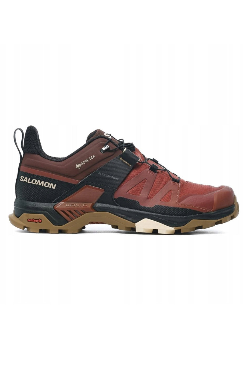 Salomon Men's X Ultra 4 GTX Hiking Shoe Burnt Henna / Black / 8.5