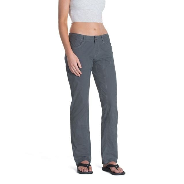 Kuhl Women's 10 Regular Gray Cotton Hiking Straight Leg Pants 32