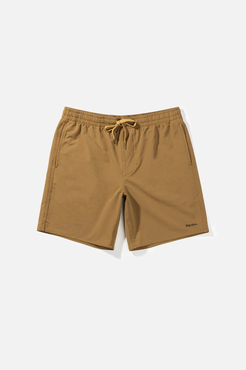 Khaki Textured Beach Shorts