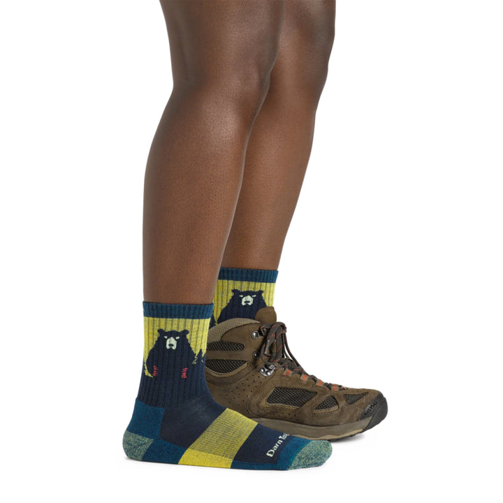 Darn Tough Chaussettes coussinées légères Bear Town Micro Crew pour femmes