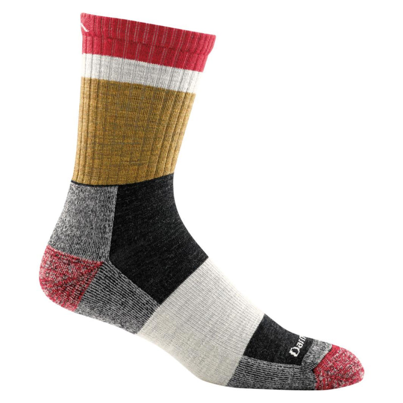 Darn Tough Chaussettes à coussin léger Heady Stripe Micro Crew pour hommes