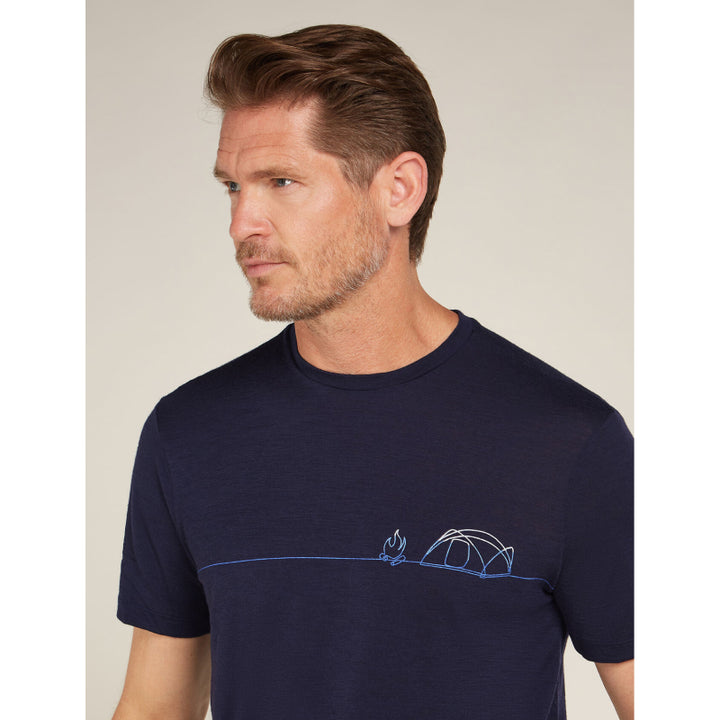 Icebreaker Men's Merino 150 Tech Lite SS Tee Single Line Camp