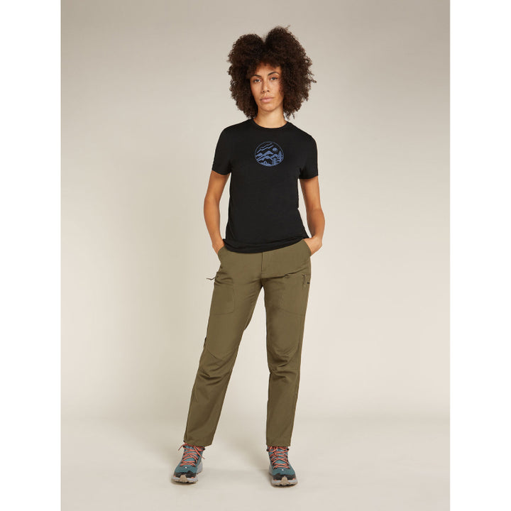 Icebreaker Women's Merino 150 Tech Lite SS Tee Camping Circle