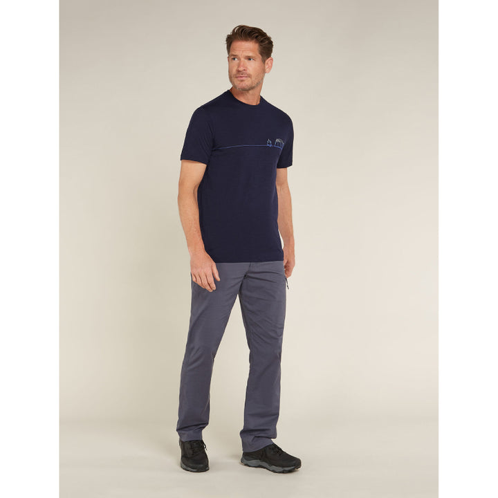 Icebreaker Men's Merino 150 Tech Lite SS Tee Single Line Camp