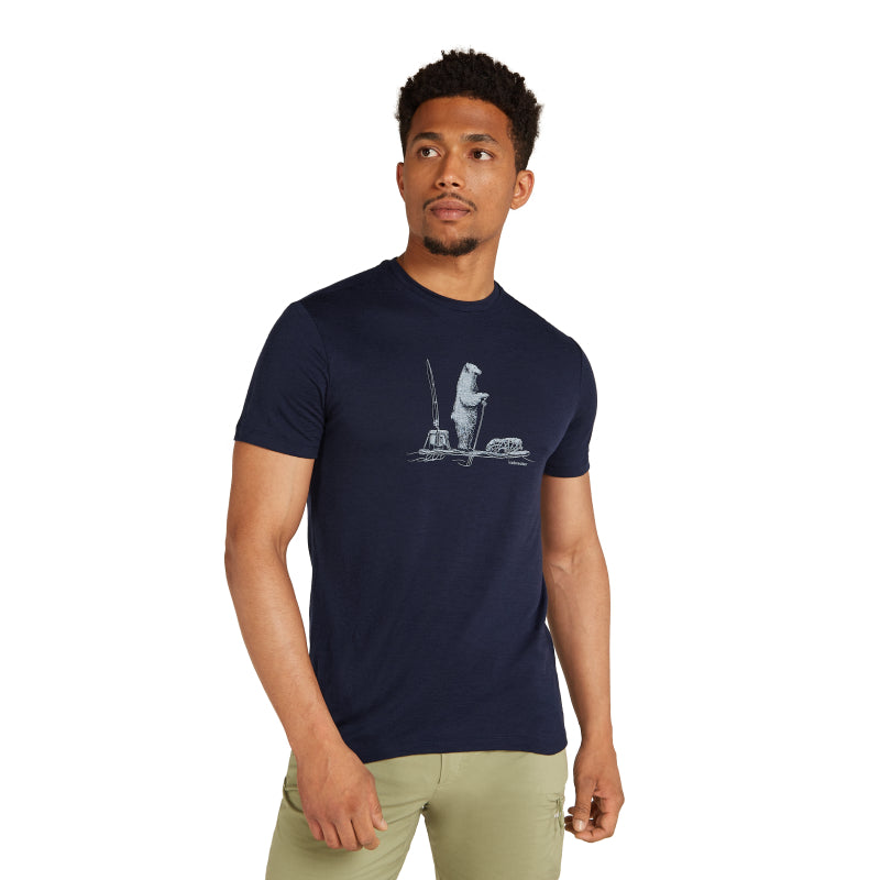 Icebreaker Mens Merino 150 Tech Lite LS Tee Polar Paddle