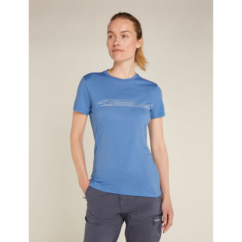 Icebreaker Women's Merino 150 Tech Lite SS Tee Camping Lines