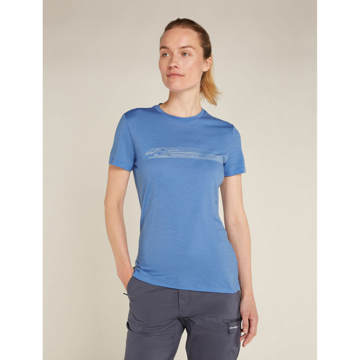 Icebreaker Women's Merino 150 Tech Lite SS Tee Camping Lines