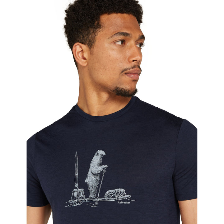 Icebreaker Mens Merino 150 Tech Lite LS Tee Polar Paddle