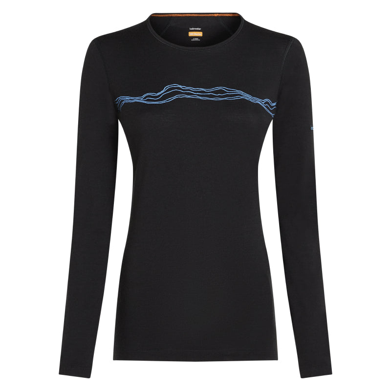 Icebreaker Women Merino 200 Oasis LS Crewe Mountain Pulse