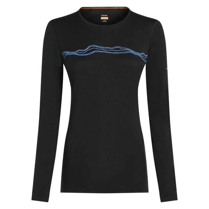 Icebreaker Women Merino 200 Oasis LS Crewe Mountain Pulse