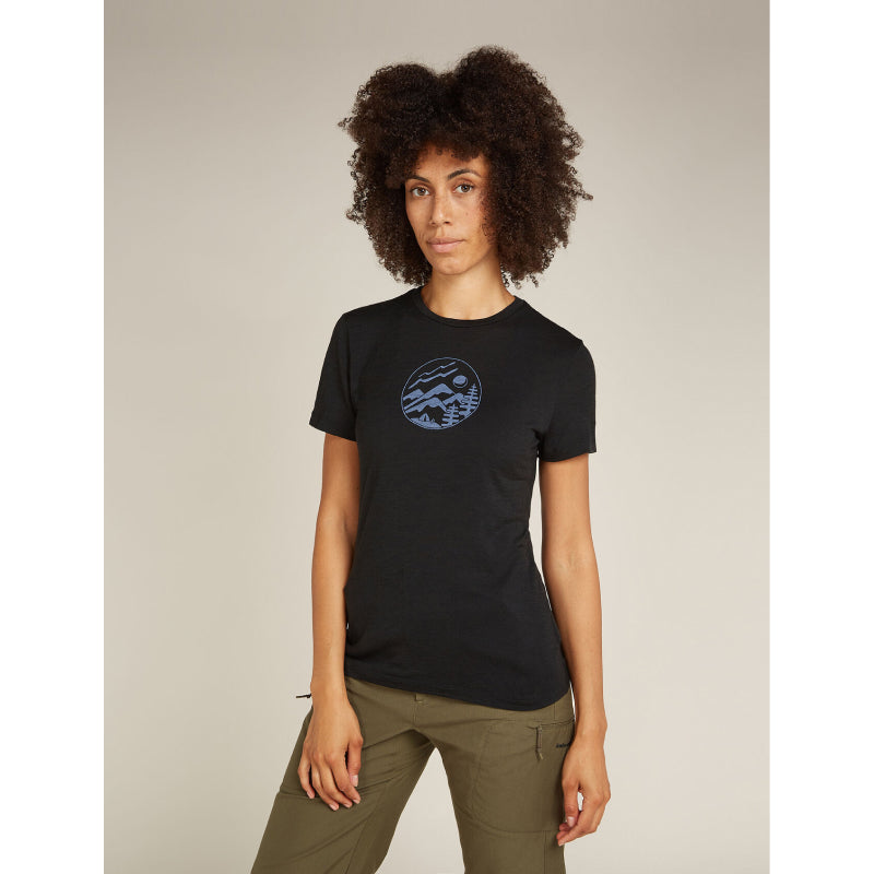 Icebreaker Women's Merino 150 Tech Lite SS Tee Camping Circle