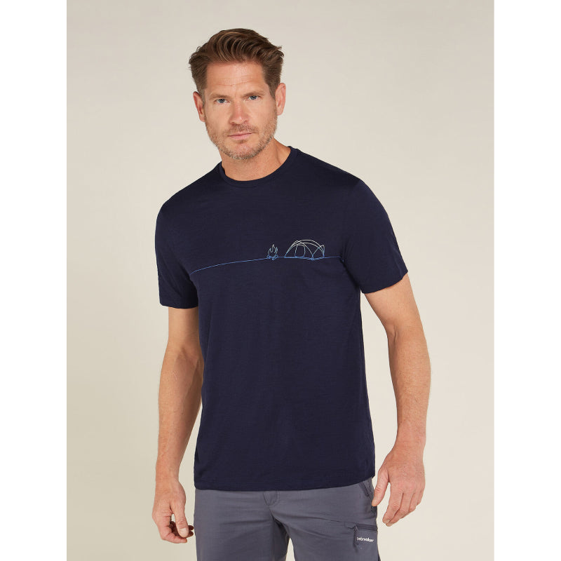 Icebreaker Men's Merino 150 Tech Lite SS Tee Single Line Camp