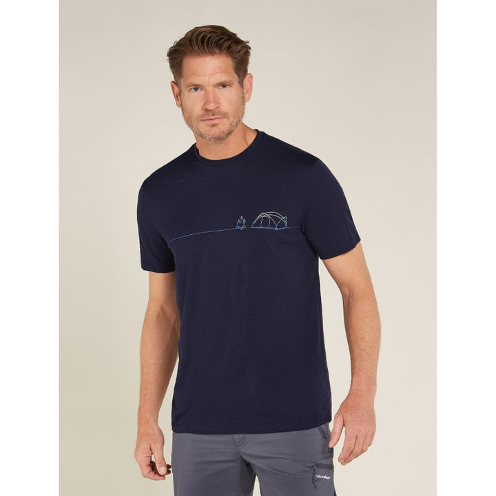 Icebreaker Men's Merino 150 Tech Lite SS Tee Single Line Camp