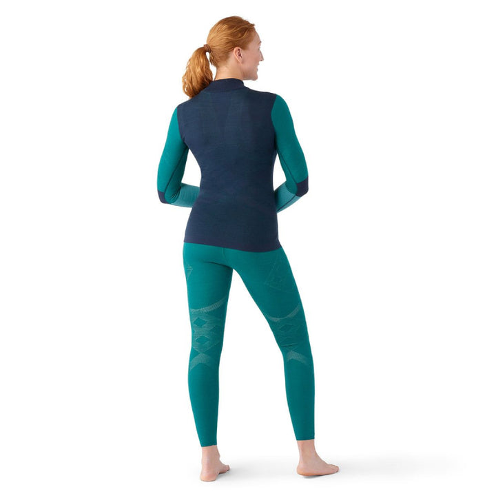 Smartwool Women's Intraknit Thermal Merino Base Layer Colorblock 1/4 Zip