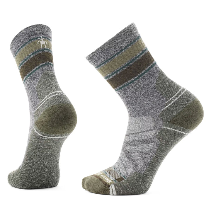 SmartWool Men's Hike Light Cushion Striped Mid Crew Socks