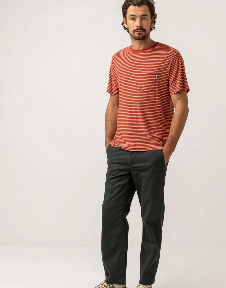 Rhythm Linen Stripe SS T-SHirt