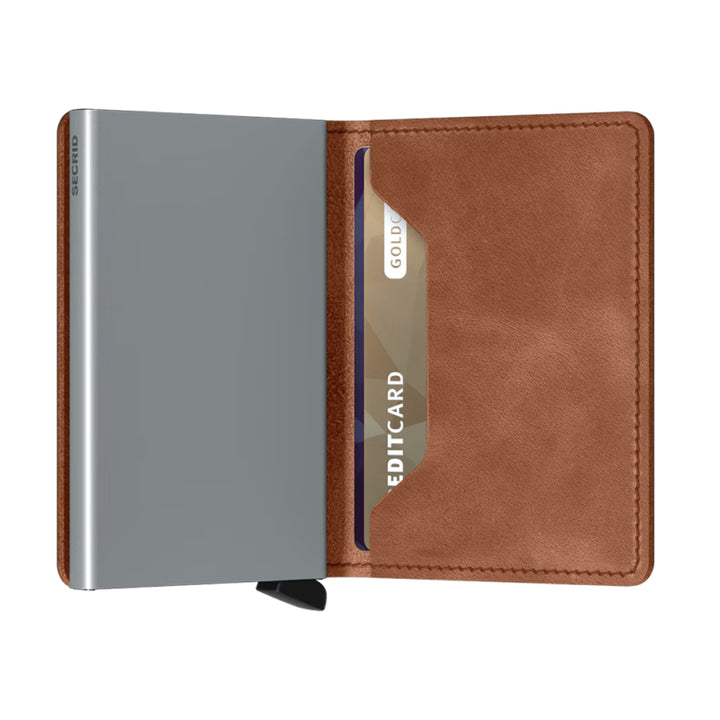 Secrid Slimwallet Vintage Cognac-Silver