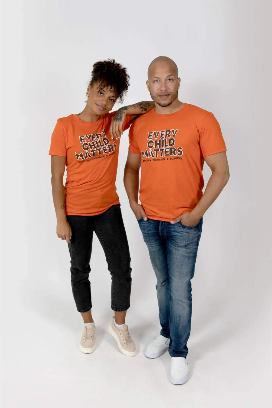 Muin X Stanfield's Adult Orange T-Shirt - Every Child Matters "Quill"